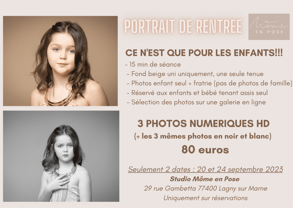 Portrait de rentrée : ce n'est que pour les enfants!!!