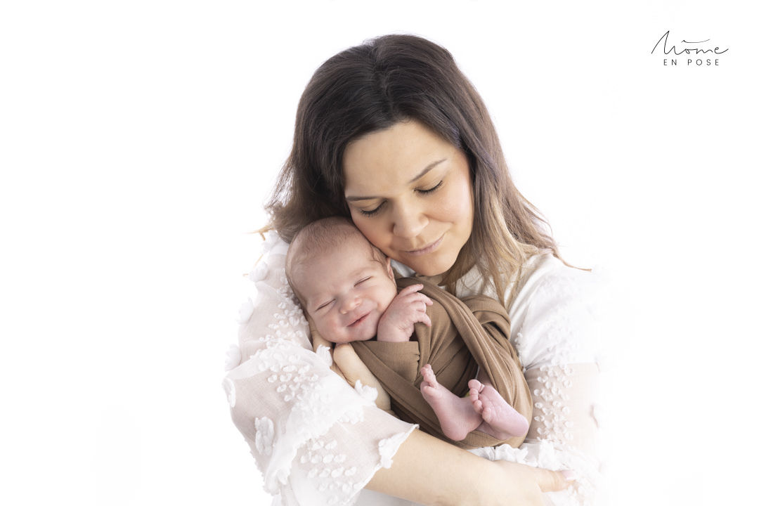 photo de naissance avec maman