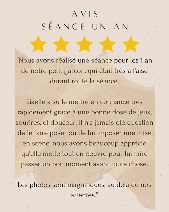 Séance photo bébé un an