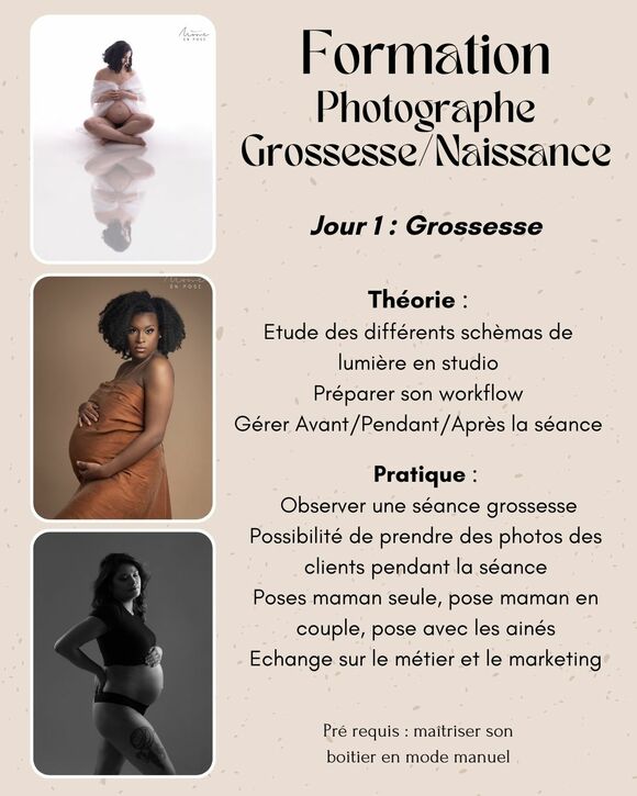 Formation pour photographe Grossesse/Naissance