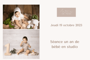 Séance un an de bébé en studio