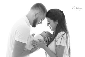 Photos de naissance avec les parents